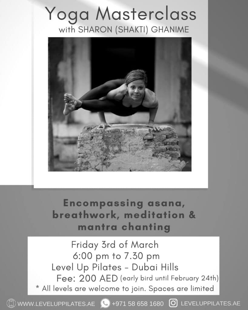 Yoga Masterclass Friday 3rd of March 6:00 pm to 7:30 pm